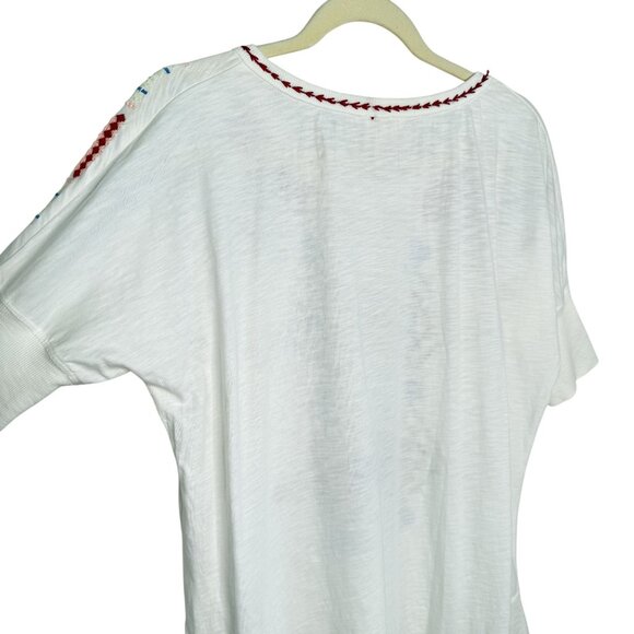 Sundance Embroidered Ivory Tunic Top, S - Picture 5 of 9